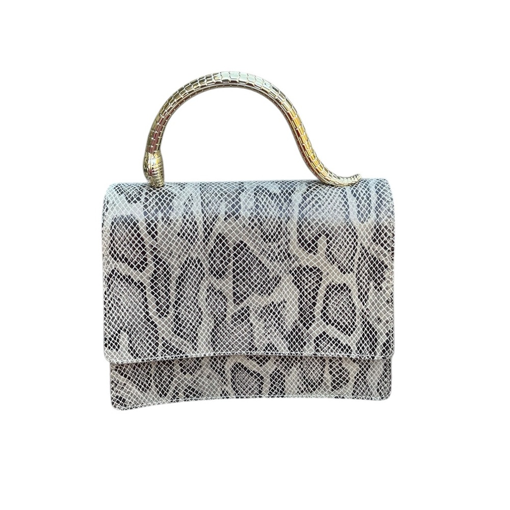 NWOT House of Harlow 1960 Snake Embossed Genuine Leather Bag Made in Italy
